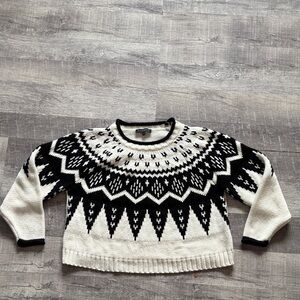 Eloquii Fair Isle Cropped Sweater